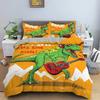 Cartoon Dinosaur Duvet Cover King Queen Size Jurassic World Theme Bedding Set Kids Ancient Animals 2/3pcs Polyester Quilt Cover