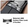 Carbon Fiber Hand Brake Button / Gear Shift / Water Cup Cover Trim For Mercedes Benz E-Class W214 E300 2024 2025 ABS Accessories