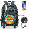 Guys Backpack USB Charging Computer SchoolBag Business Bag Waterproof Rucksack College Daypack