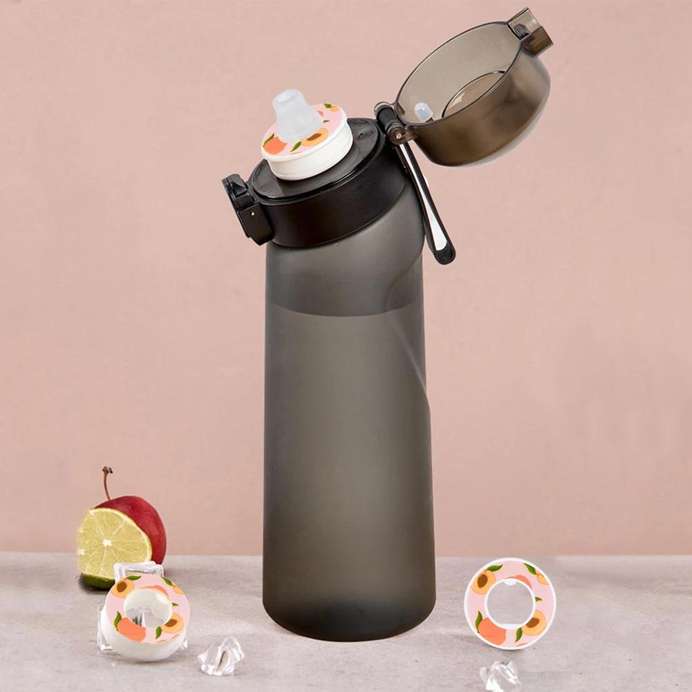 Бутылка для воды со вкусом 650 мл, спортивная бутылка для питья Alr Up, 8 капсул с фруктовым ароматом, стакан для воды для кемпинга на открытом воздухе, фитнеса, моды