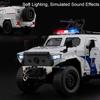 1:20 Dongfeng MengShi Alloy Car Model Toy Doors Opened Pull Back Music Light Off-road Police Cars Models Best Gifts for Boys