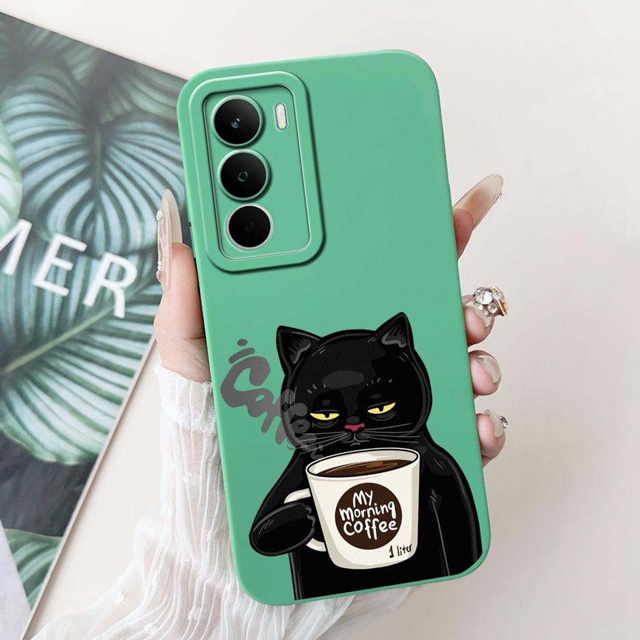 Чехол для Realme C75 RMX3941 Милый Кот Динозавр Мультяшная Обложка Мягкий ТПУ Чехол для Телефона Для Realme C71 C 75 RealmeC75 X C75X Fundas Сумки