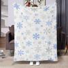 1pc Cozy Christmas Snowflake Print Throw Blanket - Soft Plush Flannel for All Seasons - Perfect Gift for Boys Girls Men & Women -