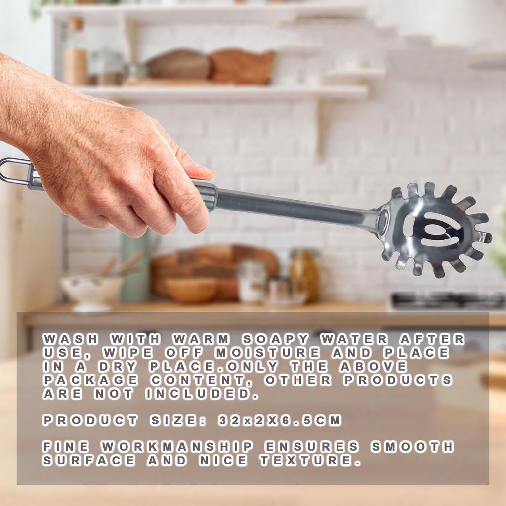 1 шт. Ложка Многофункциональная Ложка для пасты Сита для продуктов Нержавеющая сталь Сервировщик спагетти Дуршлаг для пасты Половник Инструмент-сито для лапши