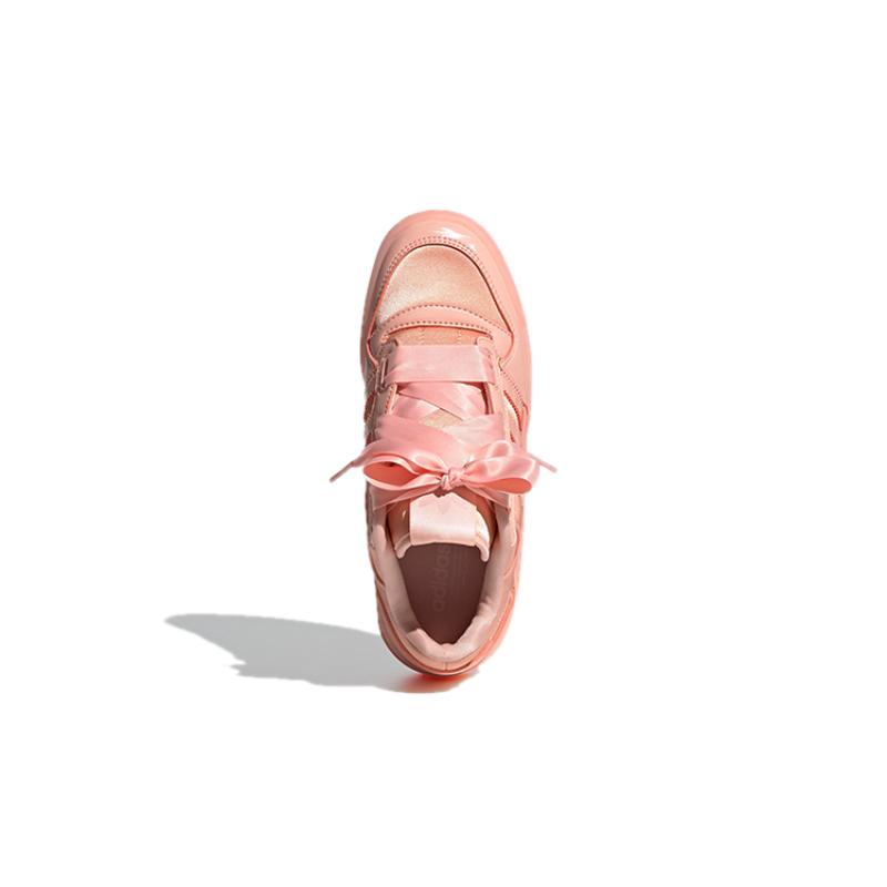 adidas Оригинальные FORUM Satin Low J Низкие Кроссовки для Скейтбординга Кораллово-Розовые Подростковые Кроссовки FY8823
