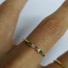 Beautifully Crafted 4 In 1 Set Of Womens Gold Plated Zircon Gemstone Rings