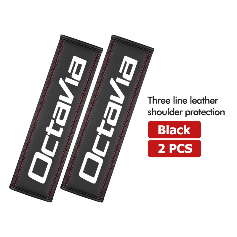 WWUH6 1/2PCS Car Seat Belt Safety Belt Shoulder Cover Auto Accessories For Skoda Octavia Superb RAPID FABIA KAMIQ KAROQ KODIAQ YETI