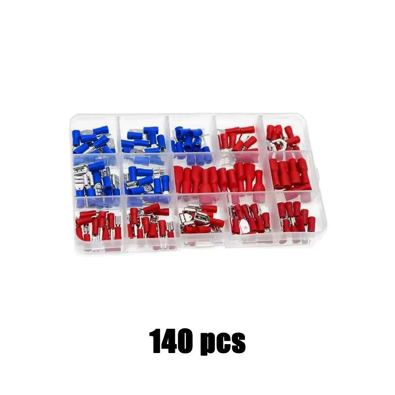 Spade Crimp Terminal Connector Kit with 4-in-1 Stripper DIY Wire Connector Connector Kit Industrial Electrical Connectors