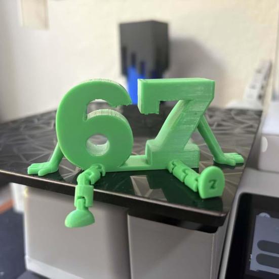 3D-печатная фигурка 67 с подвижными ногами и суставами, фиджет-игрушка «Шесть-семь», мультяшный номер, настольное украшение-орнамент