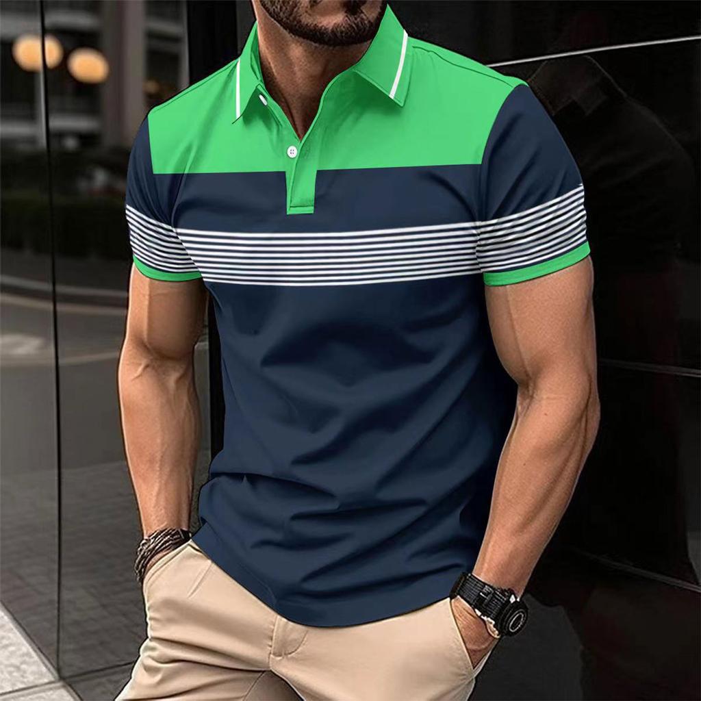 Men's Summer Leisure Culture Breathable Short Sleeved Shirt Top