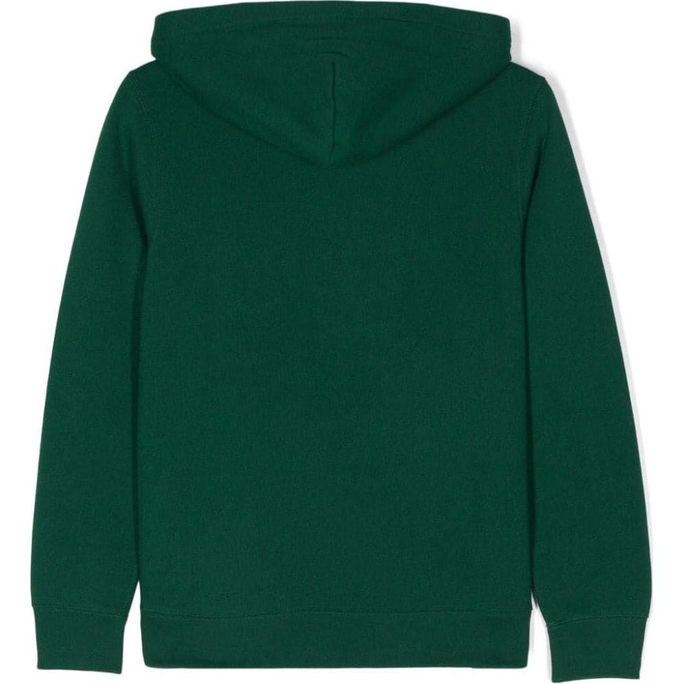 Худи Polo Ralph Lauren для детей однотонное с вышивкой маленькой пони, пуловер с капюшоном и длинными рукавами, детские худи зеленый 323749954-048
