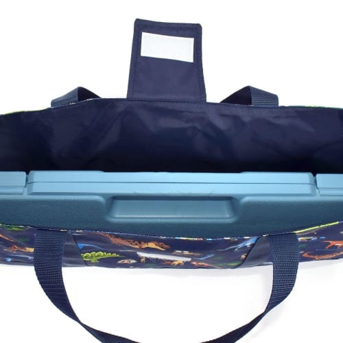 COLORFUL CANDY STYLE Melodica Case, Water-Repellent and Lightweight, "Discover! Explore! Dinosaur Continent" (Navy), Water-Repellent, Lightweight, Sta