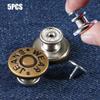 10pcs Nailless Jeans Buttons Removable Pants Pins Durable Repair Kit