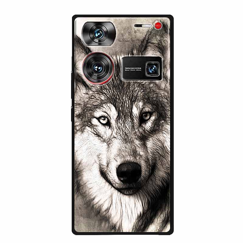 Чехол для ZTE nubia Z60 Ultra Животные Мягкий Силикон ТПУ Чехол для Телефона Для ZTE Nubia Z60Ultra 5G Защитный Крутой Волк Coque
