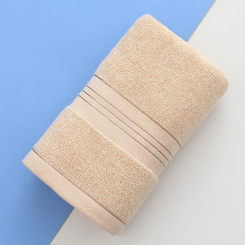 Утолщенное хлопковое полотенце с сильным водопоглощением, универсальное полотенце для взрослых и детей, однотонное, приятное для кожи полотенце