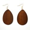 Dangle Earring 1Pair Round Water Drop Organic Beautiful Brown Hollow Exquesite Jewelry Gifts Wood 36 Colors Women Girls African  Handmade