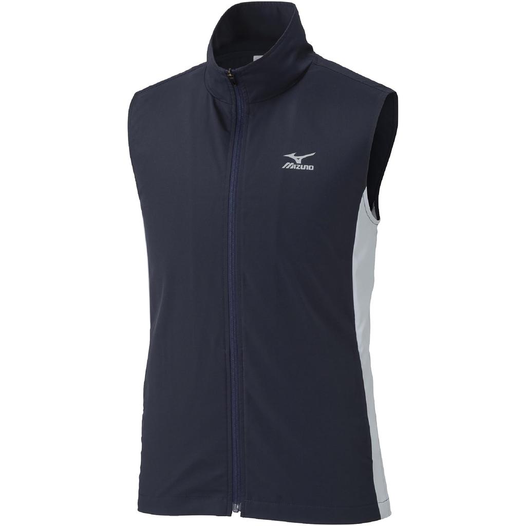 Mizuno Training Cross Vest, Moisture-Wicking, Quick-Drying, 100% Polyester, Deep Navy, L