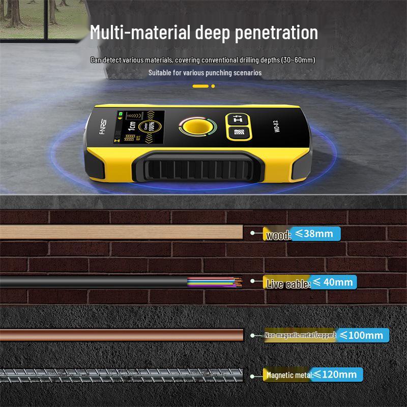 FNIRSI WD-02 Высокоточный многофункциональный детектор стен для проводов, металла и арматуры