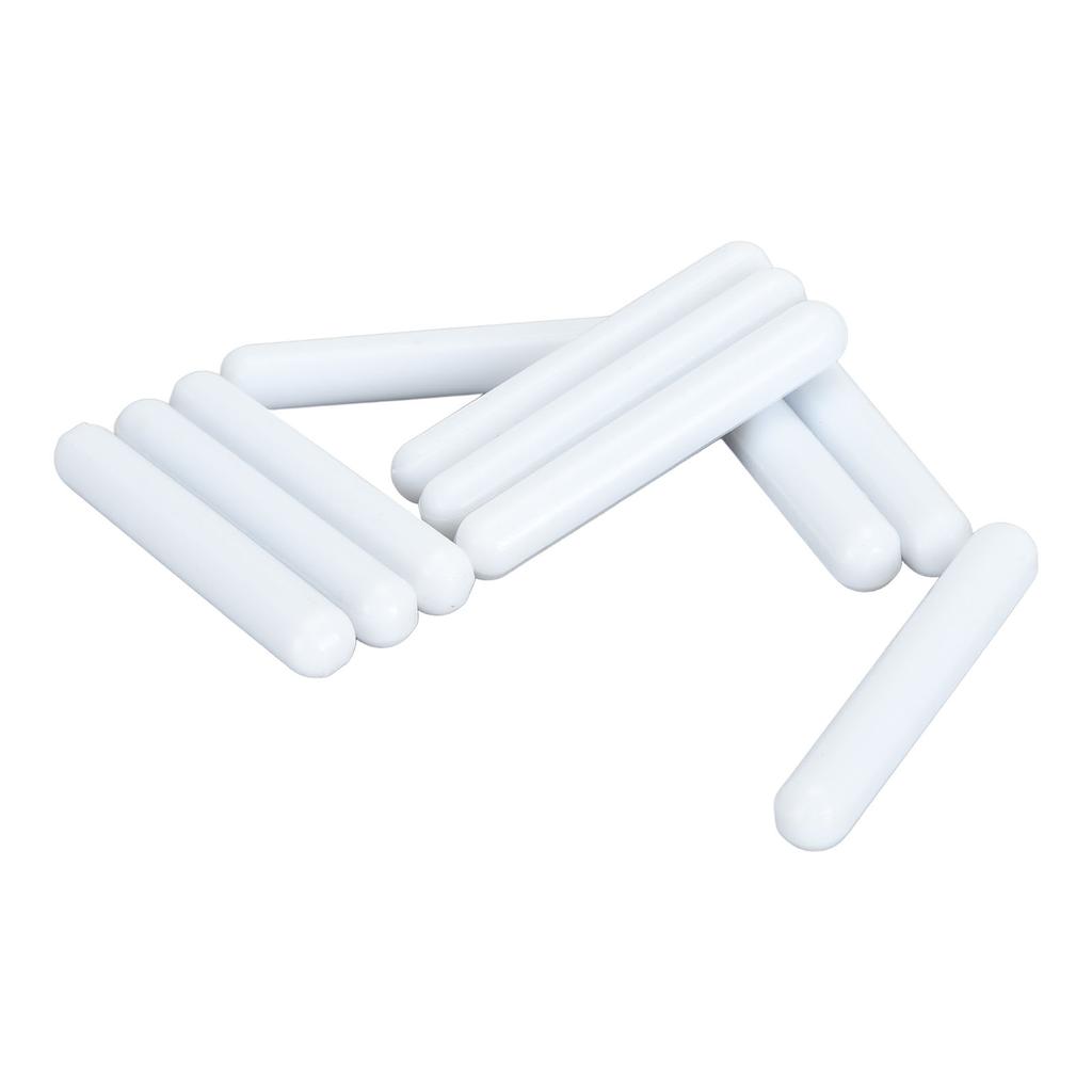 10pcs Magnetic Stir Bar Professional 60x9mm Coating PTFE Magnetic Stir Rod for Laboratory White