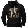 Винтажное худи Route 66 3D-принт Толстовки Модные толстовки Свитшоты Для мальчика Женская Мужские спортивные костюмы Мужская Женская Одежда толстовки
