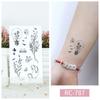 Women Sexy Temporary Tattoo Stickers Black Roses Pattern Full Flower Design Used for Arm Body Art Big Large Fake Tattoo Stickers