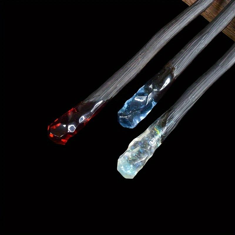 Натуральная заколка для волос из хрусталя цвета черного дерева, женская, плетеная прическа, ципао, ханфу, нишевая, высококлассная, универсальная деревянная заколка, аксессуар для волос