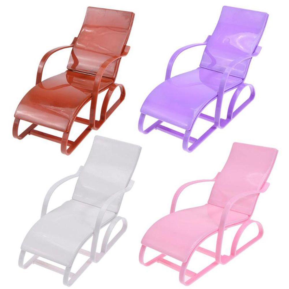 Garden Bench Playing House Toy Accessories Foldable Deckchair Doll Beach Chair Dollhouse Furniture