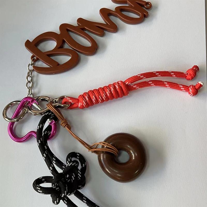 Креативный кулон в виде сердца на сумку, ремешок для мобильного телефона, цветная плетеная веревка, брелок, кулон, рюкзак, украшения, аксессуары