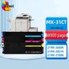 Совместимый набор из 4 цветных картриджей тонера G&G MX-31CT