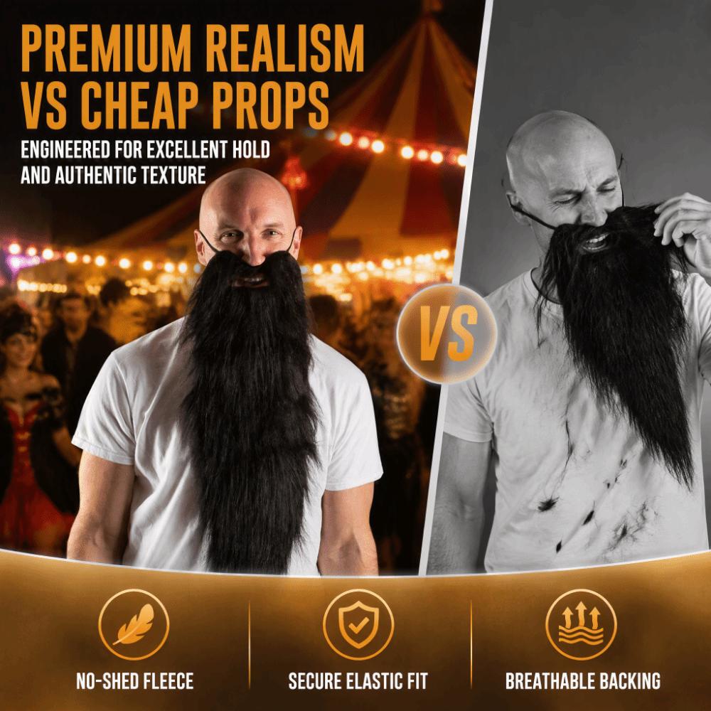 Fun Realistic Fake Beard Natural False Moustache Pirate Beard Mask for Halloween