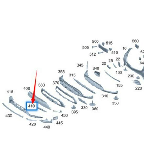 Совместим с Mercedes-Benz GLC X253: Комплект из 4 маленьких квадратных ярких рамок нижней решетки