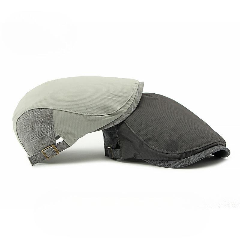 Lightweight Breathable Patchwork Flat Cap Men Women Vintage British Retro Ivy Cap Spring Summer Casual Driving Hat