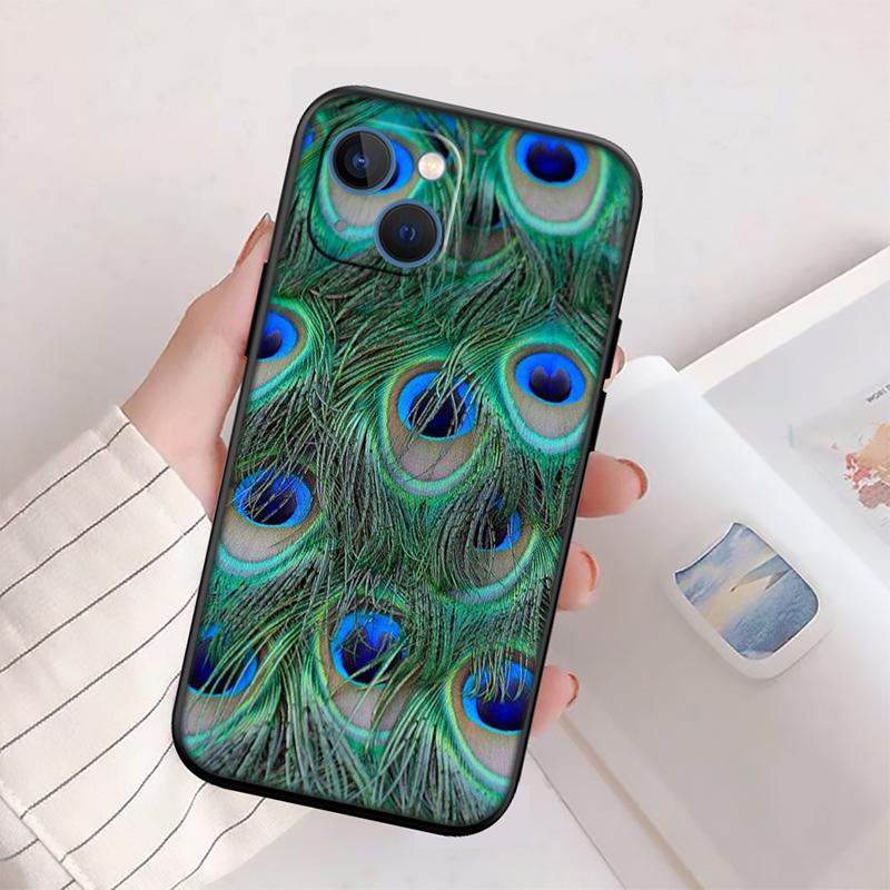 RP55 Peacock feather New High-End Shell Phone Case for Redmi Note 8 9 Pro Max 9S 9T 9C NFC 8T 8A 10A A4