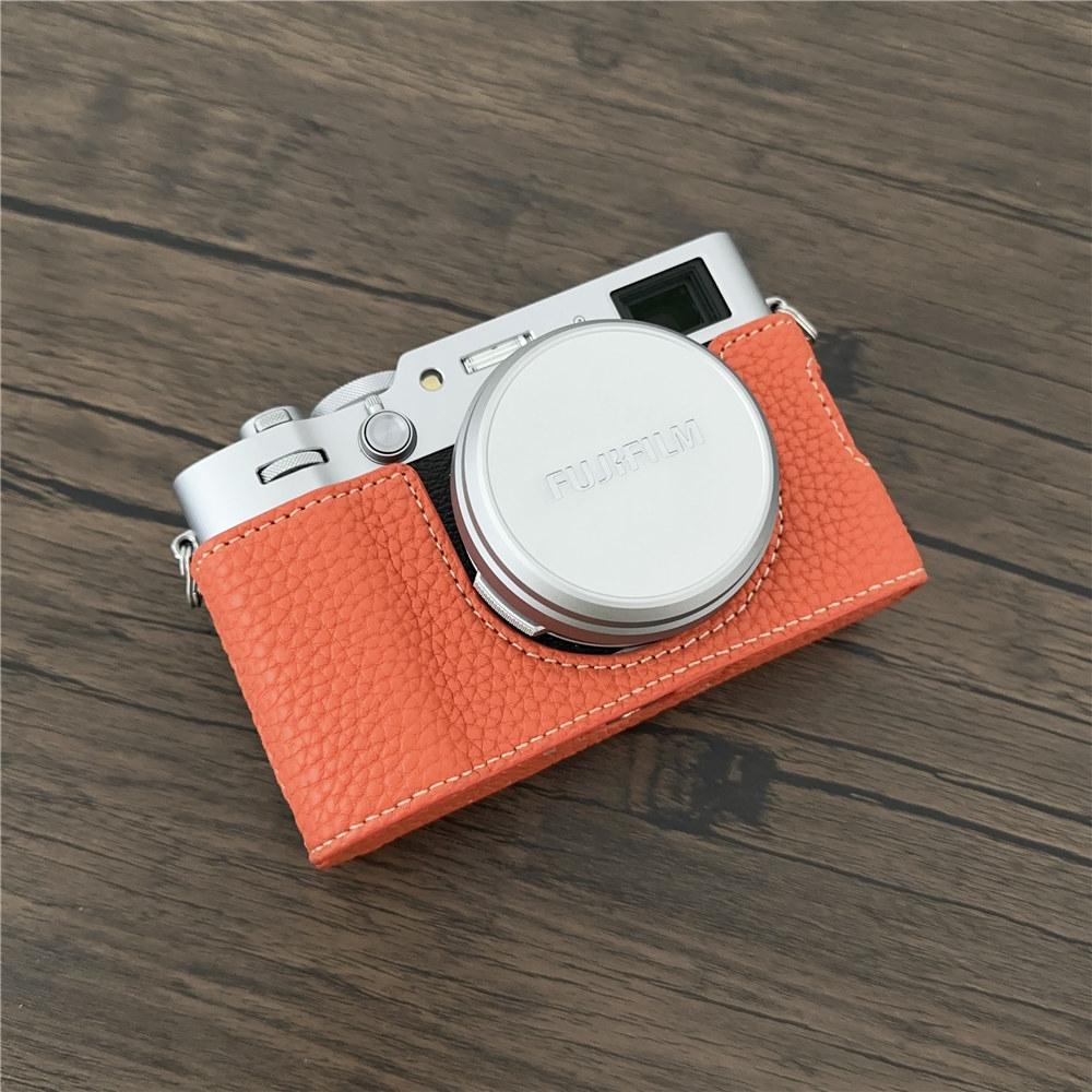 Роскошный получехол из ПУ кожи для камеры X100VI для Fujifilm X100VI, с отверстием для батареи, нижняя крышка