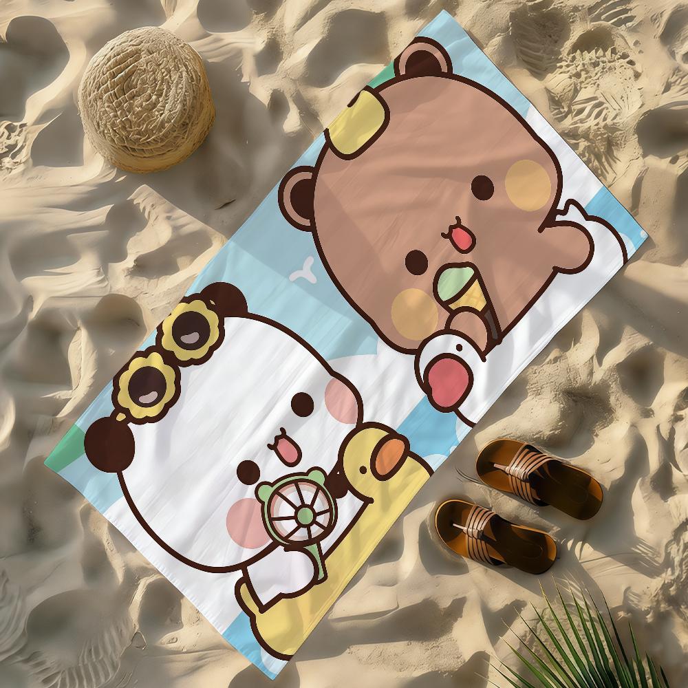 Мультяшное полотенце BuBU Dudu Kawaii Мягкое Легкое Противопесочное Большое Пляжное Полотенце Быстросохнущее Ванна Спорт Семья