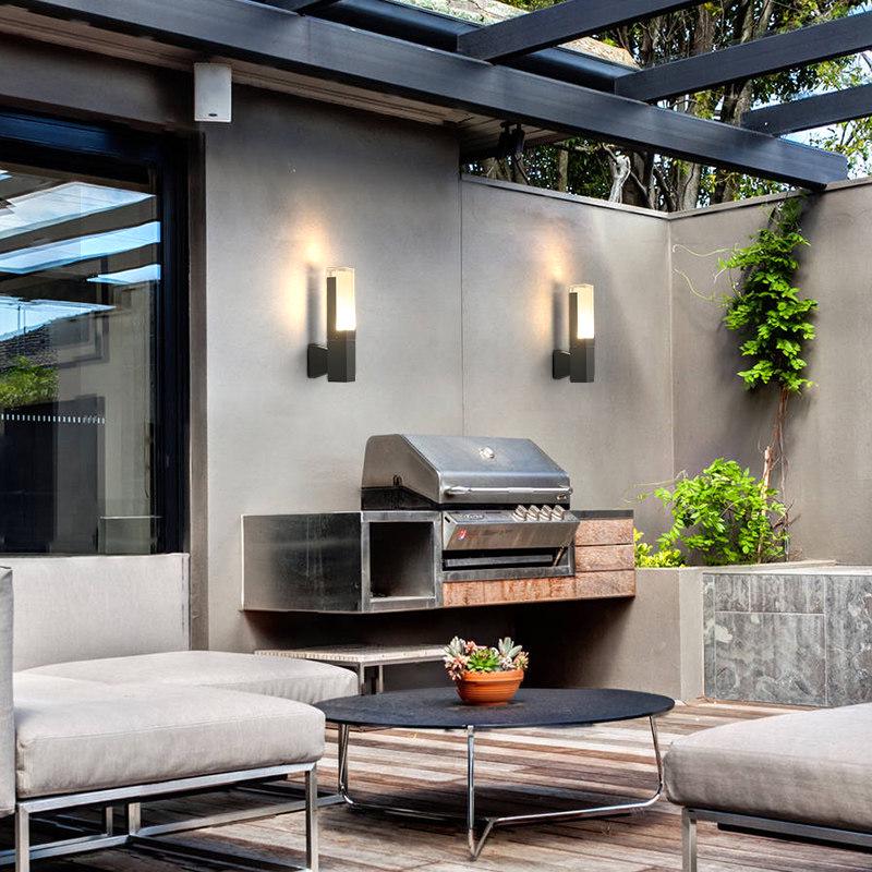 Modern Outdoor Waterproof LED Wall Lamp - Aluminum Heat Dissipation Decorative Light for Courtyard, Balcony, and Doorway