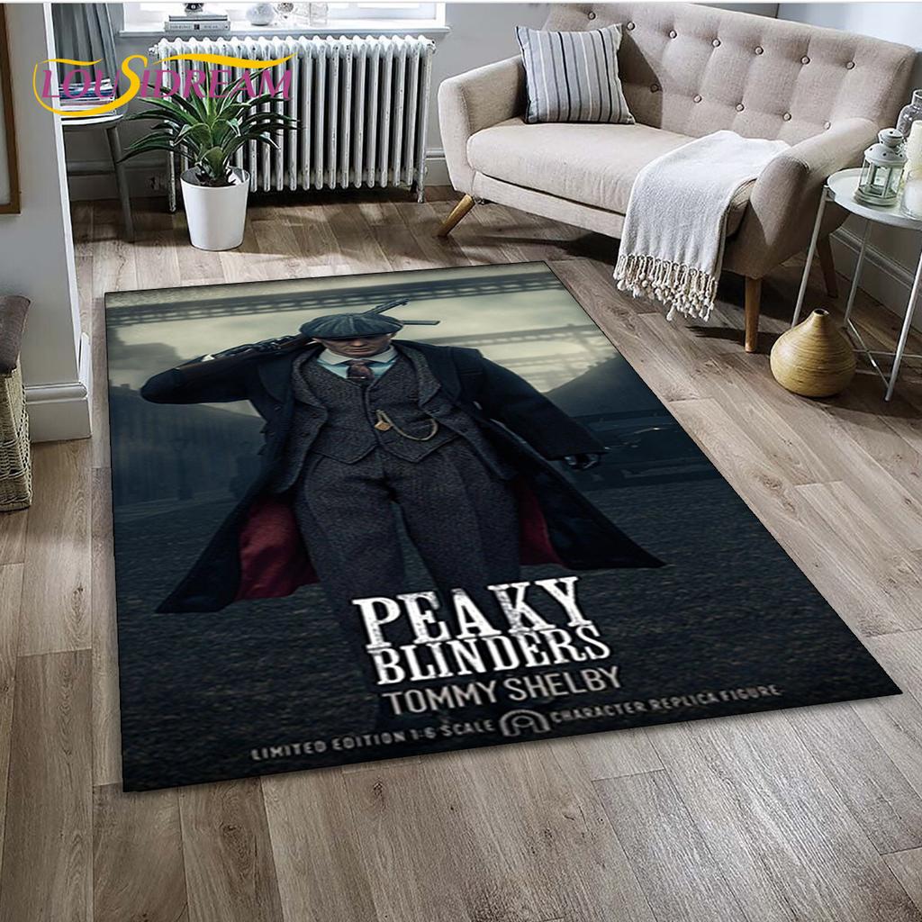 Ковер P-Peaky Blinders Томми Шелби, Ковер для Дома, Гостиной, Детской Спальни, Декор у Дивана, Прихожей, Нескользящий Коврик для Пола