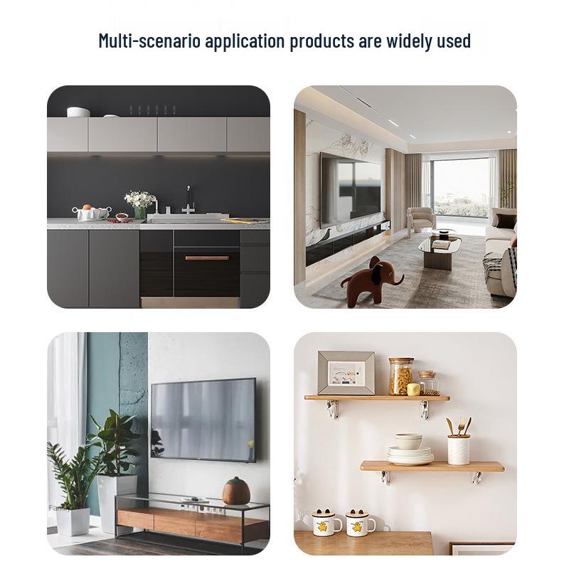 Сверхпрочный плавающий кронштейн для ТВ-тумбы: Расширенный и утолщенный треугольный кронштейн для полки