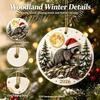 Cute Christmas Tree Pendant 2D Christmas Raccoon Ornament NEW Jimothy Raccoon Ornament  Party Decor