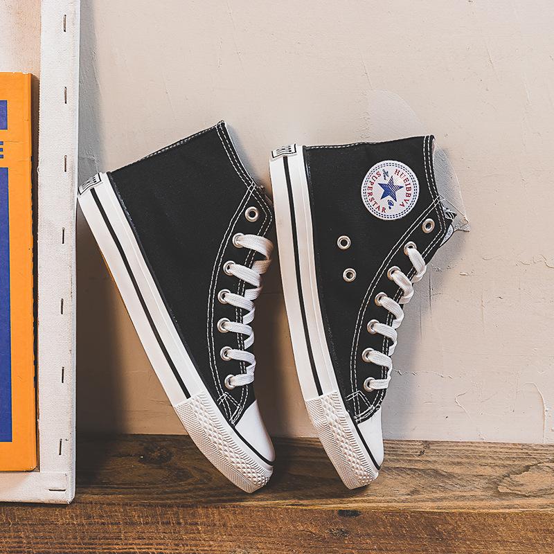 Kuang новые парусиновые туфли мужские туфли студенческие высокие модные кроссовки на шнуровке мужские повседневные туфли