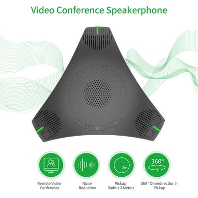 USB Спикерфон Конференц-микрофон Всенаправленный Компьютерный микрофон 360° Захват голоса с кнопкой отключения звука для Skype/Видеоконференции/O