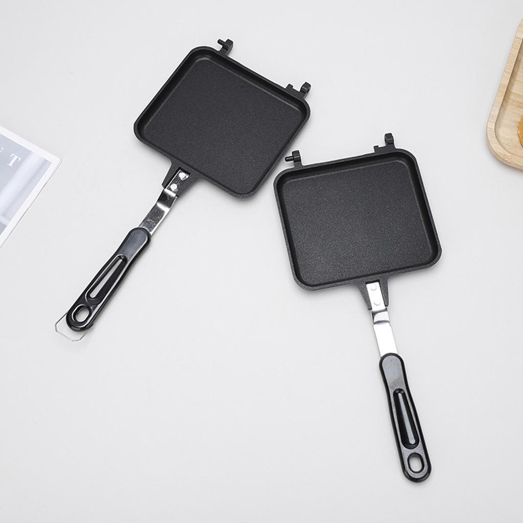 Двусторонняя сковорода, сыроварка на гриле, сэндвичница с антипригарным покрытием, перекидная сковорода-гриль для тостов, вафель панини