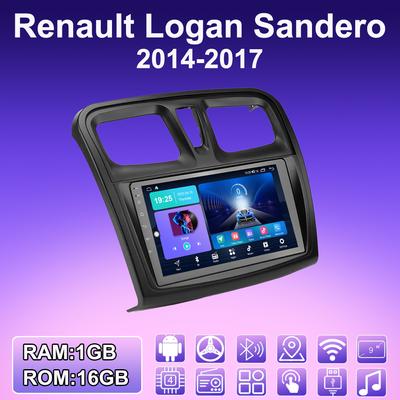 2 DIN Android автомобильное радио для Renault Logan Sandero 2014-2017 мультимедийный проигрыватель головное устройство стерео GPS навигация WIFI 1+16 ГБ
