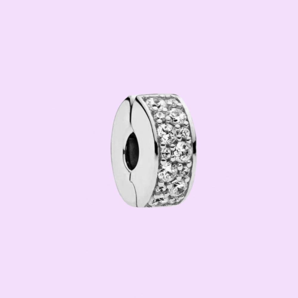 S925 стерлингового серебра паве зажимные соединения бусины подходят для изготовления браслета для женщин день рождения ювелирные изделия подарки с тканевой сумкой