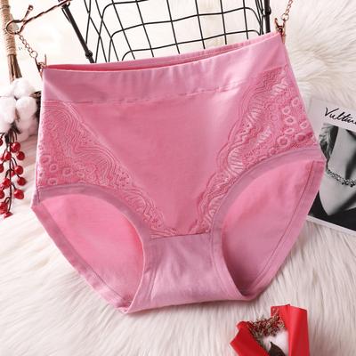 Большие размеры женские хлопковые красные кружевные трусы средней талии Year of Life
