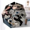 1pc Outdoor Umbrella with Attack on Titan Design - Automatic Opening/Closing, Portable 3-Fold Design, 8-Rib Iron Frame - Perfect Gift for Fans, T