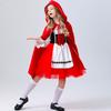 Halloween Little Red Riding Hood Costume Red Cape Cosplay Stage Costume, Girl Cosplay