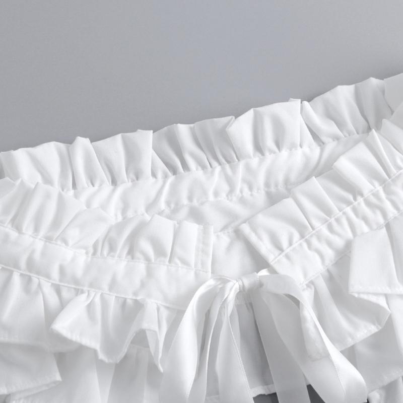 Элегантный готический викторианский многослойный жабо-чокер с завязками для женщин и девушек, съемная плиссированная накидка-шаль