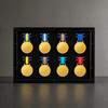 Award Organizer Sturdy Medal Display Box with Black Frame Scratch-Resistant