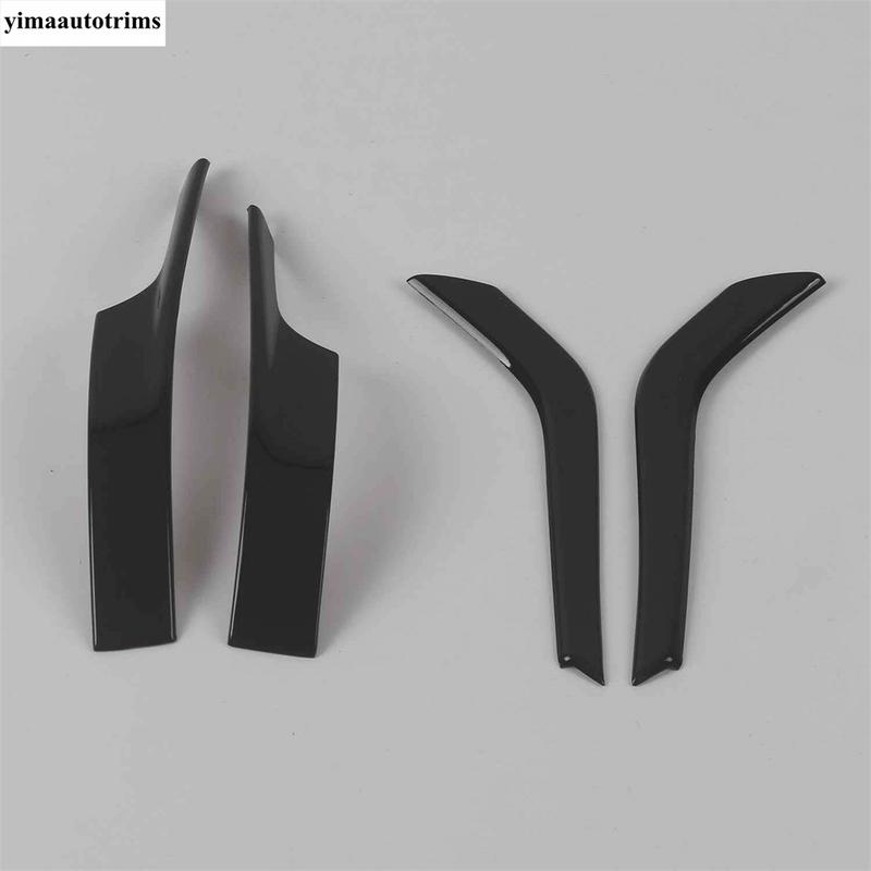 Side Door Rearview Mirror Strip Decoration Cover Trim For VW Volkswagen ID.4 ID4 ID6 - 2025 Black Carbon Fiber Accessories